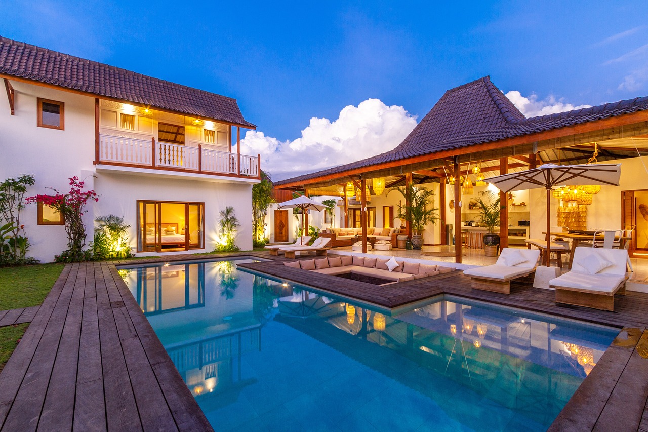 real estate, luxury villa, vacation, villa, holiday, travel, summer, tourism, interior, architecture, nature, bali, design, bedroom, structure